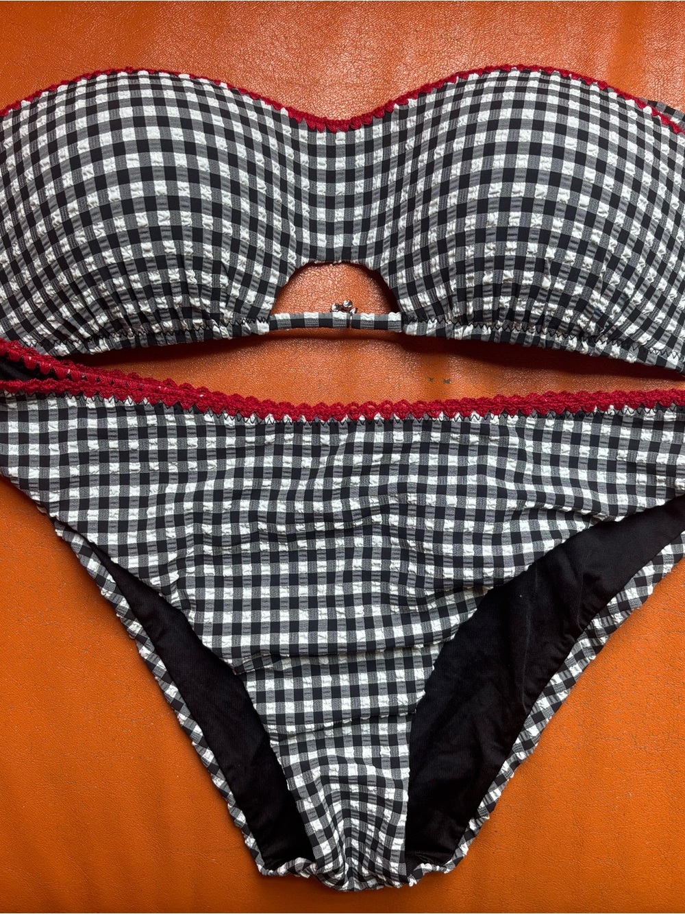 Calzedonia Black & White Bandeau Bikini (Size M)
